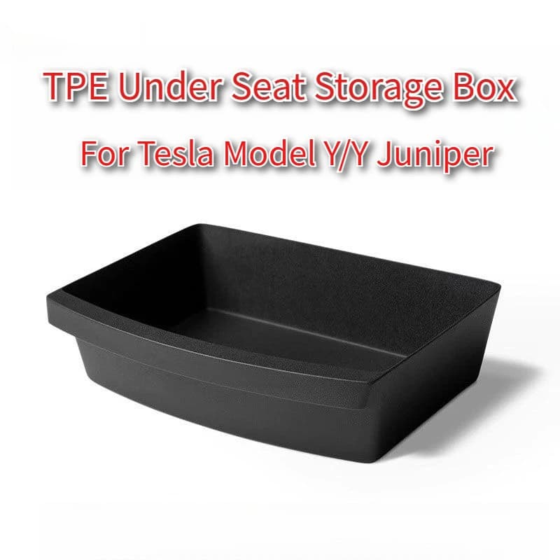 Per Tesla Model Y Launch 2025-Up Juniper Sotto Il Sedile Scatola di Immagazzinaggio TPE Organizer Caso Cassetto Vassoio per Modely 2021-2024 Accessori