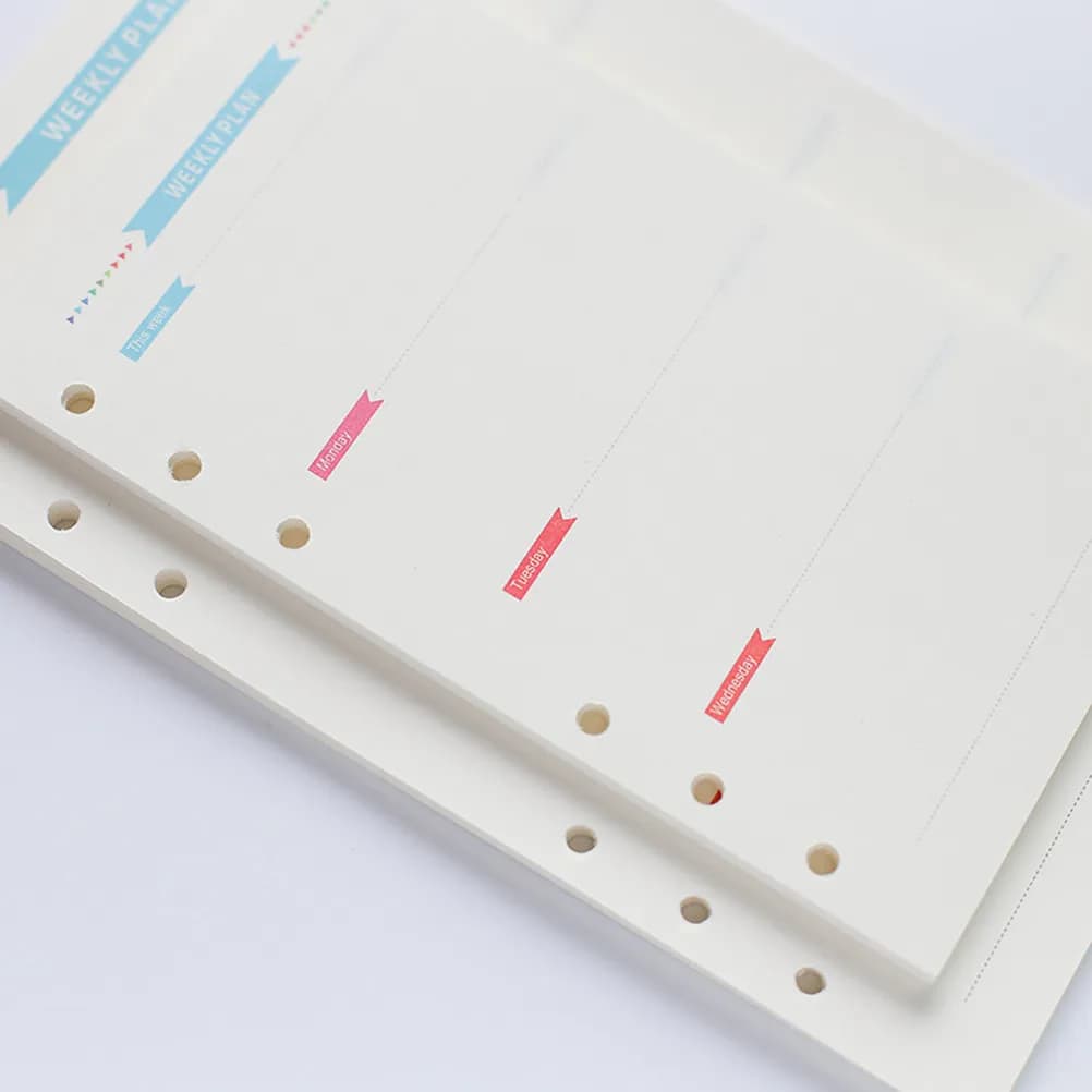 40Sheets A6 6-Hole Paper Refills Lined Heavy Duty Smooth Writing Drawing Traveler Notebook Planner Journal Office Daily Use