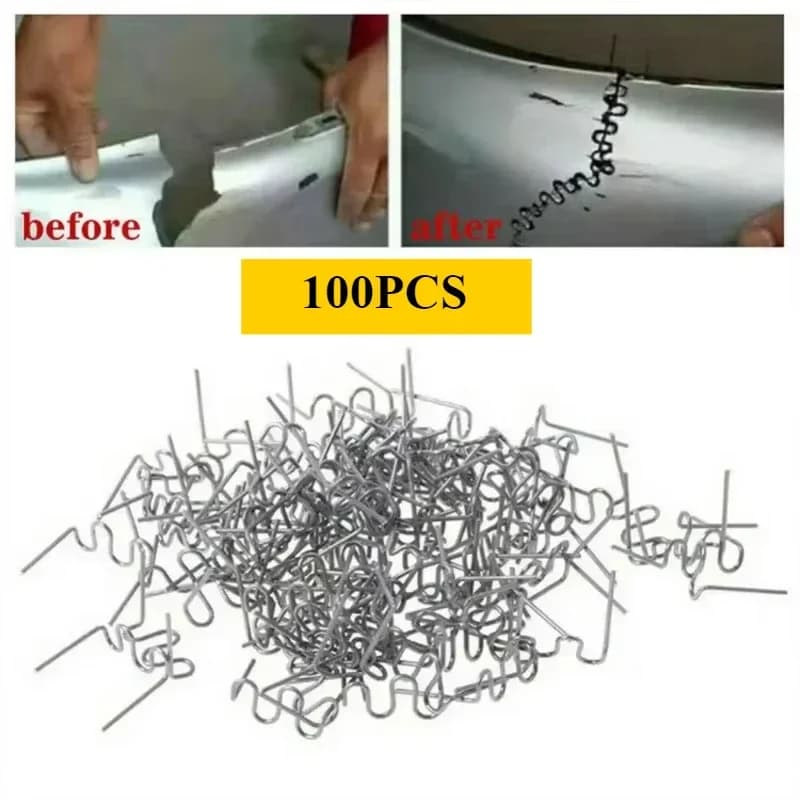 100PCS Hot Sew Graffs Welding Gun Nails Repair Bumpers for Car Welding Accessories for Plastic Machine Parts Toolkits Welding