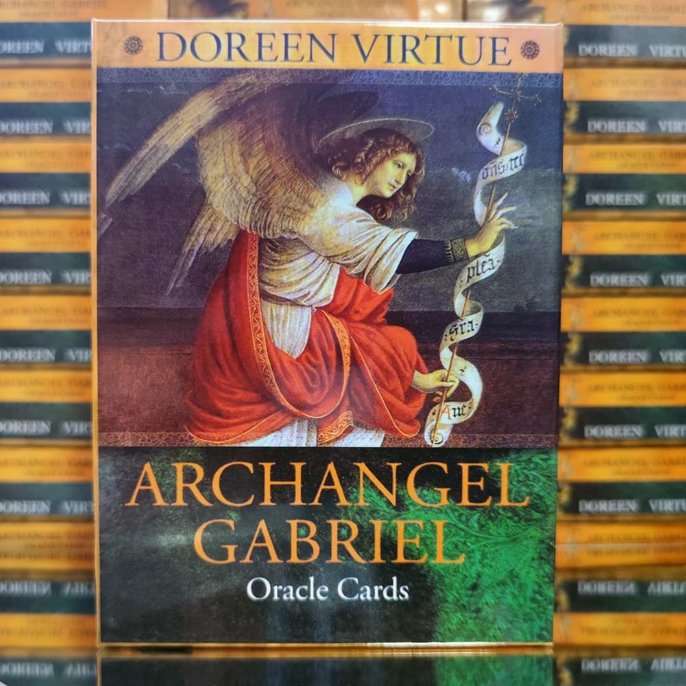 Carte Oracle dell'Arcangelo Gabriel - Mazzo da 44 carte con messaggi e parole chiave ispiratrici, 4,72x3,43 pollici, edizione inglese, scatola con