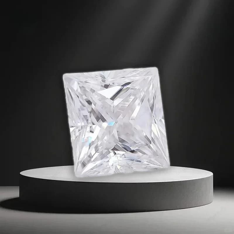 Moissanite Stone Princess Shape D Color VVS1 Lab Grown Gemstone for DIY Ring Necklace Earrings Main Materials with Certificate