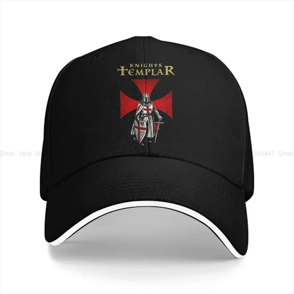 Cappellini da baseball con croce rossa cristiana dei Cavalieri Templari, cappelli con visiera parasole dei Cavalieri Templari per uomo e donna