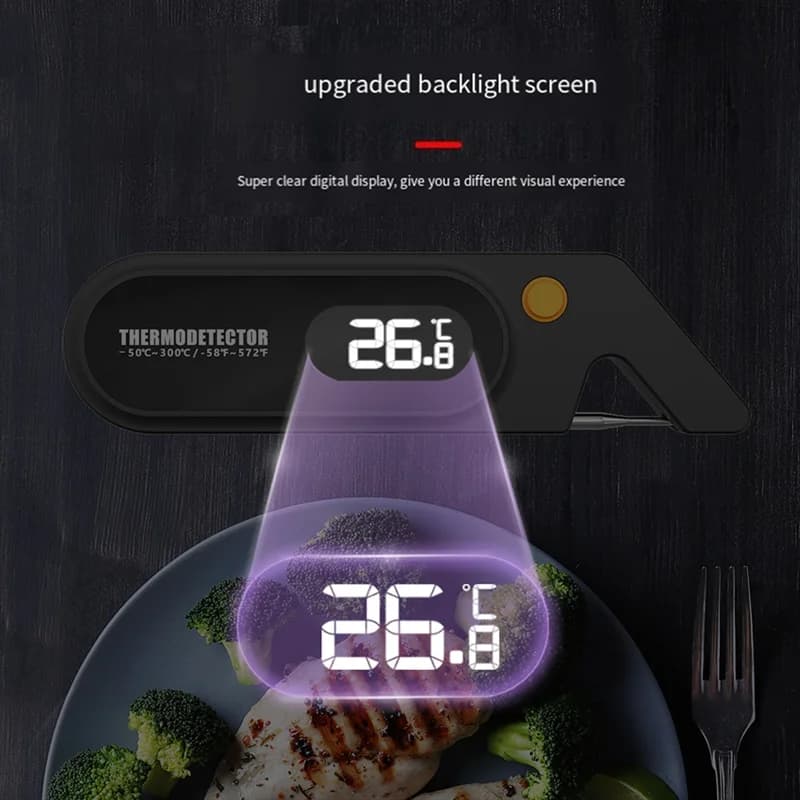 【Porta calda】 Termometro digitale per carne per barbecue in acciaio inossidabile Lettura istantanea Cucina Cottura Termometro digitale per carne