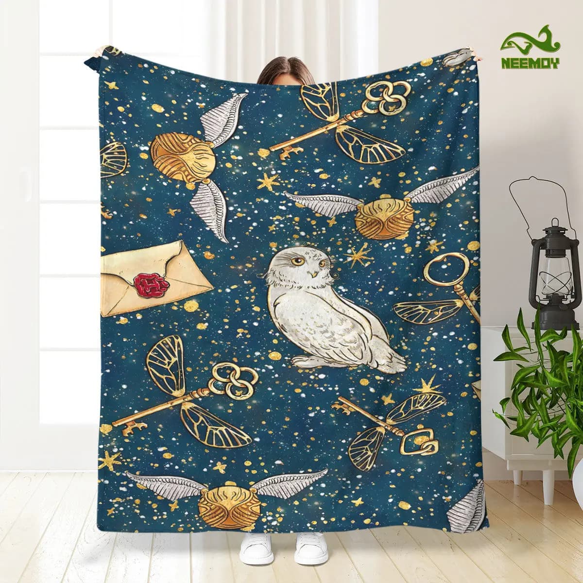 Morbida coperta di flanella Puntelli magici Modello Cappello magico per letto Camera da letto Divano Picnic, Coperta da tiro per copertura Regali per pisolino per il tempo libero all'aperto