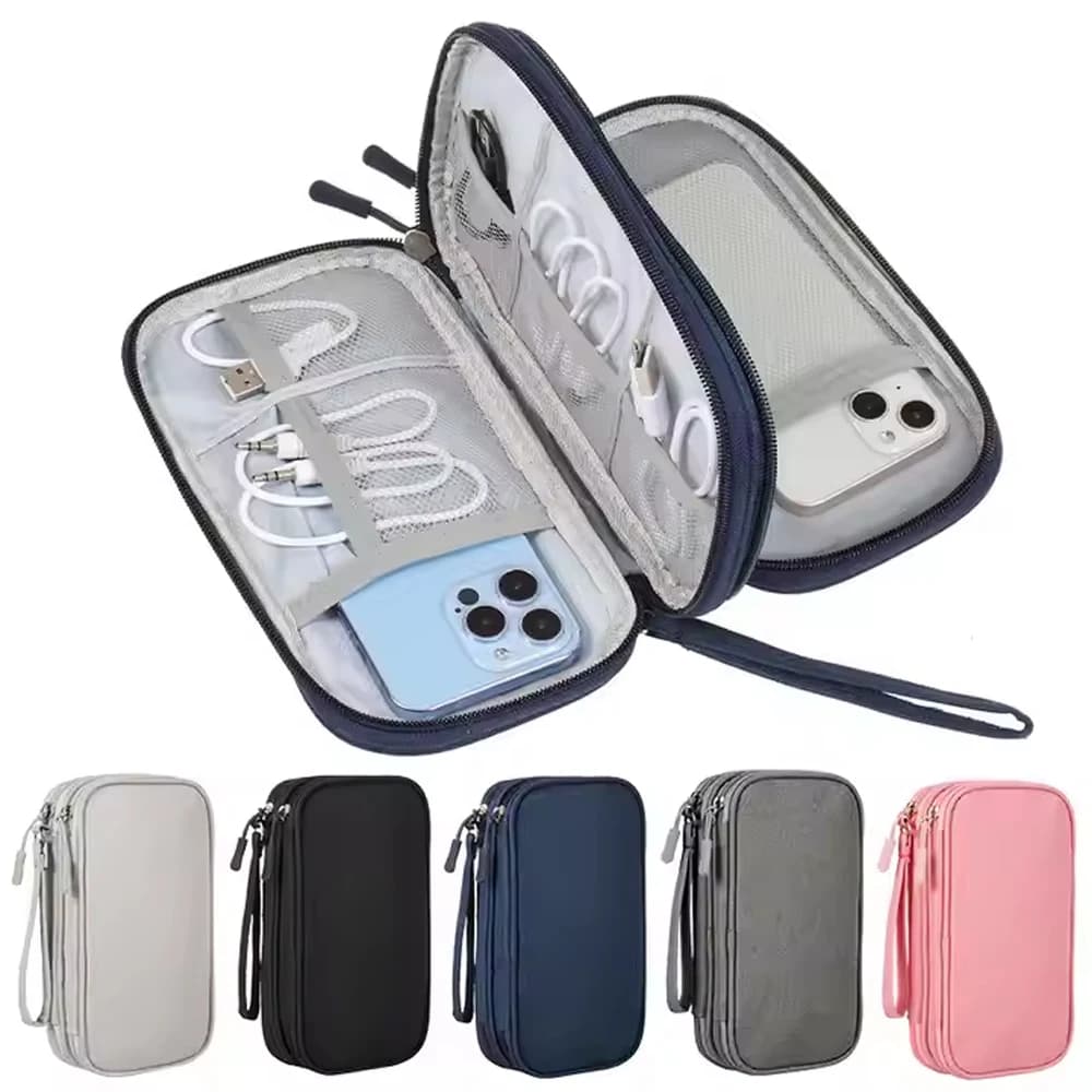 Borsa portaoggetti tutto in uno Custodie per accessori elettronici Piccola borsa organizer per cavi da viaggio per dischi rigidi Cavi Scheda SD del telefono