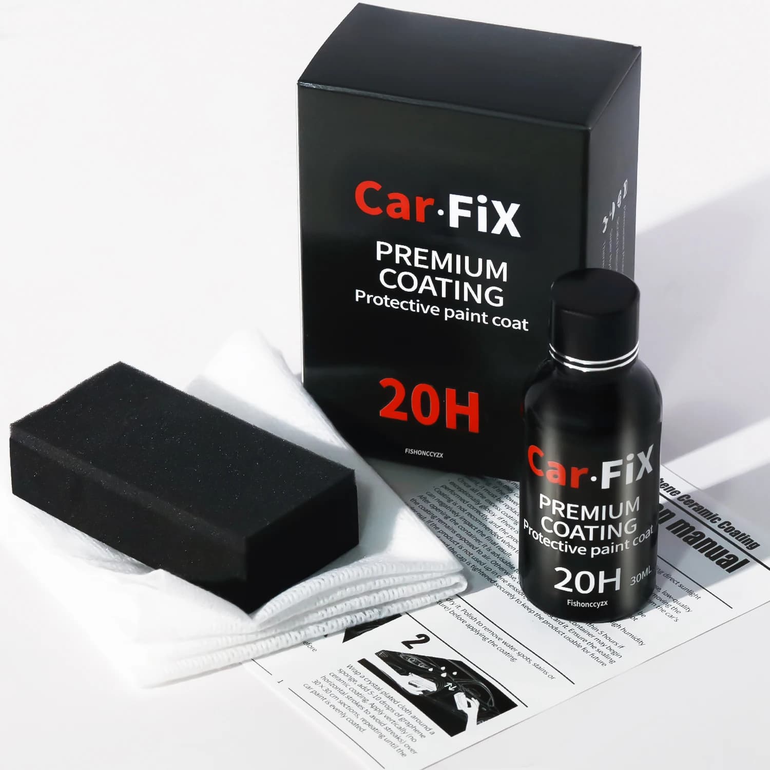 Cera Lucidante per Auto 20H, Protezione Vernice Anti-Graffio, Garanzia 5 Anni, Lucidatura Prolungata, Vetro Ceramico Liquido