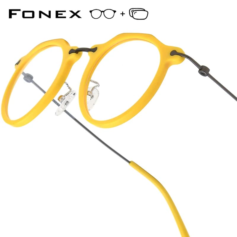FONEX Occhiali da vista progressivi Personalizzati Fotocromatici Miopia Lenti ottiche Occhiali da uomo Occhiali quadrati Montature in acetato 5905