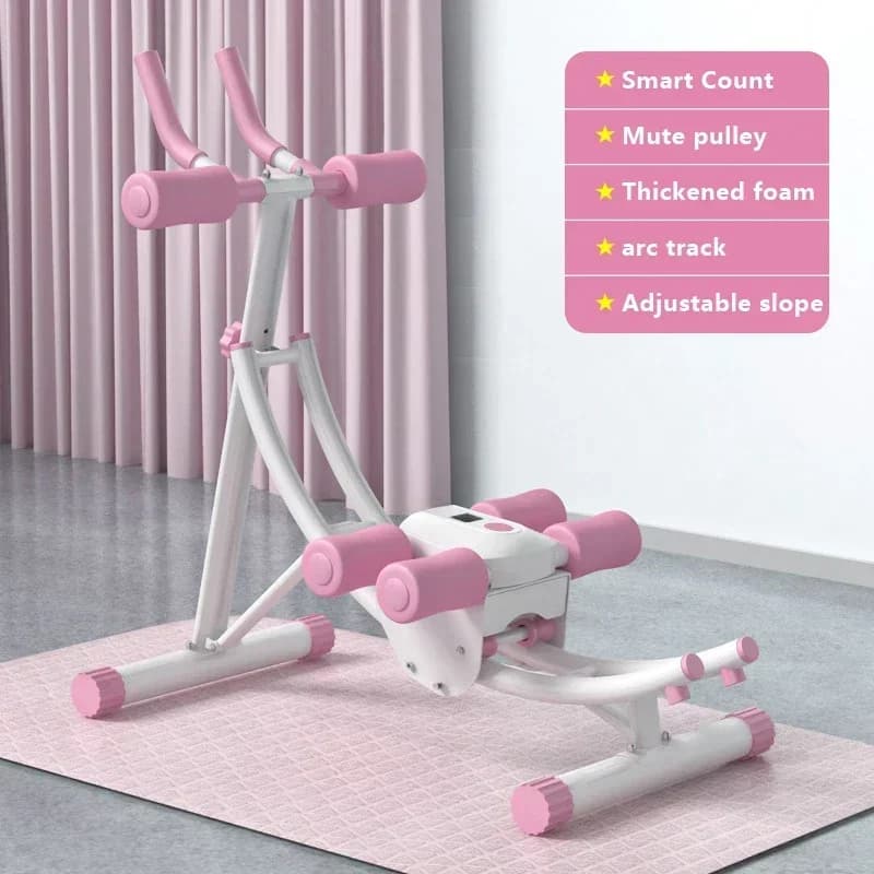 Exercise equipment with artifact for indoor abdominal muscles rolling exercises, fitness equipment for double-track abdominal muscles training