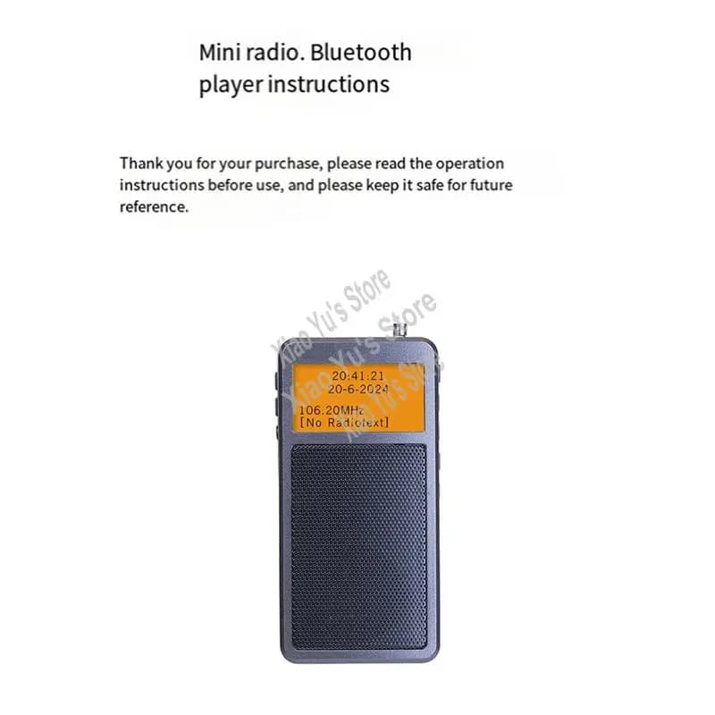 Mini Portable Bluetooth Radio FM Stereo Radios Wireless Bluetooth Speaker With Alarm Clock-BCBW