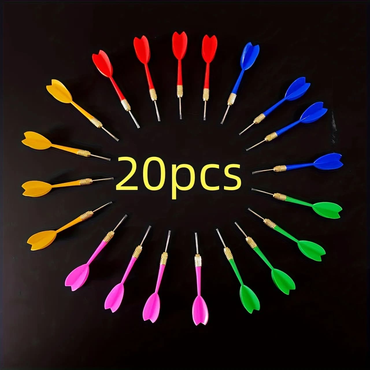 20pcs Bar Dart, Darts Metal Tip Set, Metal Darts for Dartboard，Steel Tip Dart Colorful Dart 15pcs 6g Assorted Color