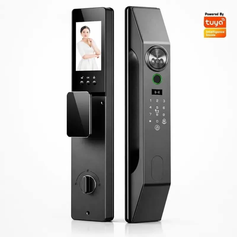 Multilingual Facial Recognition Password Fingerprint Lock Home Smart Lock Anti Theft Door Electronic Home with Monitoring Remote