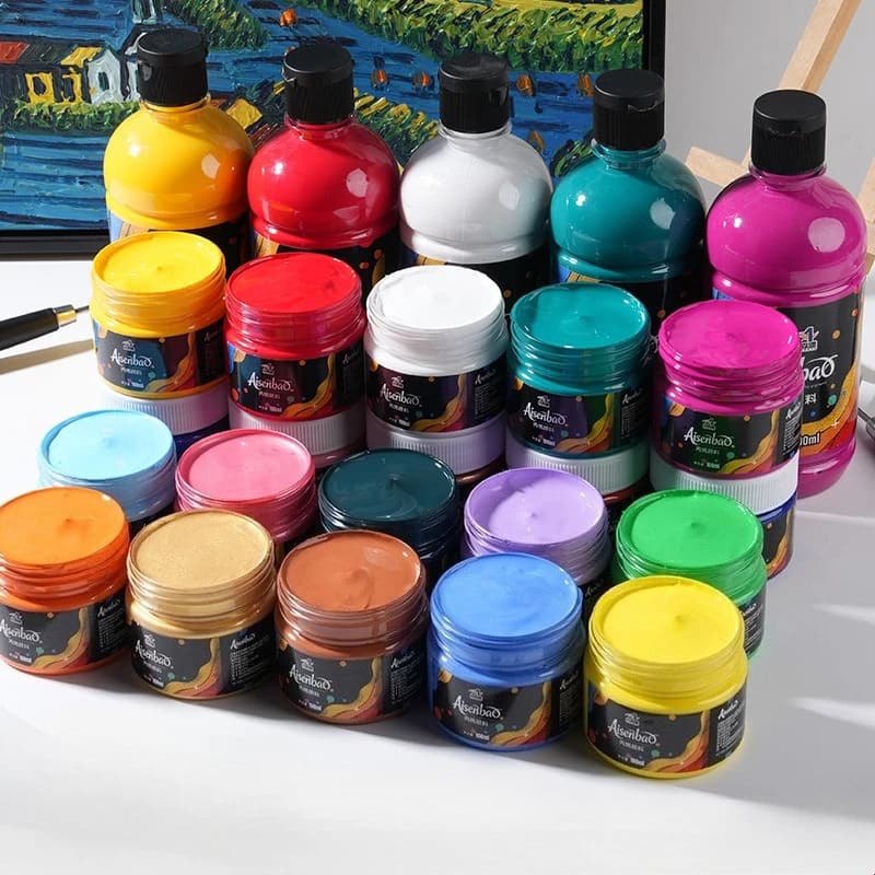 500ml Acrylic Pigment Waterproof Sun Resistant Non Fading Graffiti Art Painting Wall Painting DIY Hand Drawn Acrylic Paints