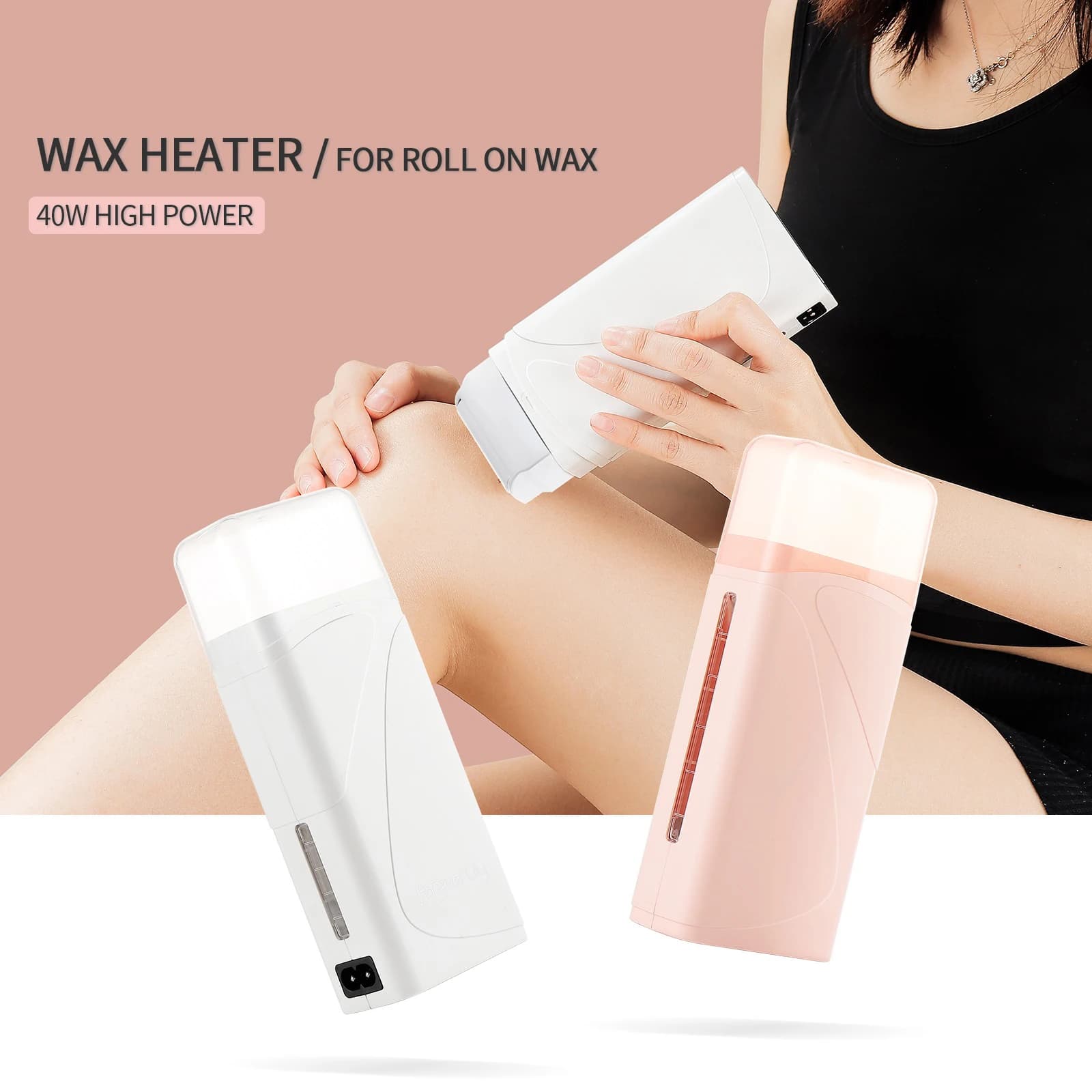 Foreverlily Macchina portatile per cera a rulli Scaldacera elettrico Riscaldatore per cera depilatoria Ceretta Scaldamuscoli Depilazione Roll On Wax