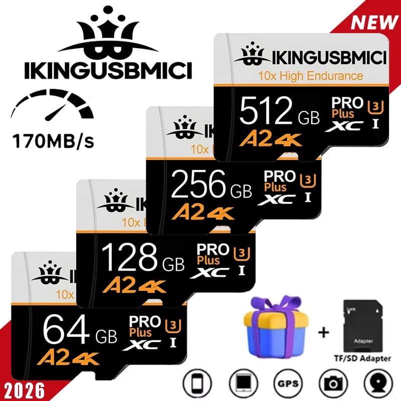 Reliable TF Cards Memory Card SD Cards Micro TF SD Card 128GB 256GB 64GB 4K Waterproof Full HD Reliable Performance for Phone