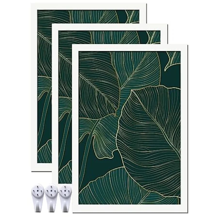 Set di 3 Cornici per Foto 16x24, Cornici per Esposizione di Foto, Poster, Tele, Certificati e Documenti, Orientamento Orizzontale o Verticale