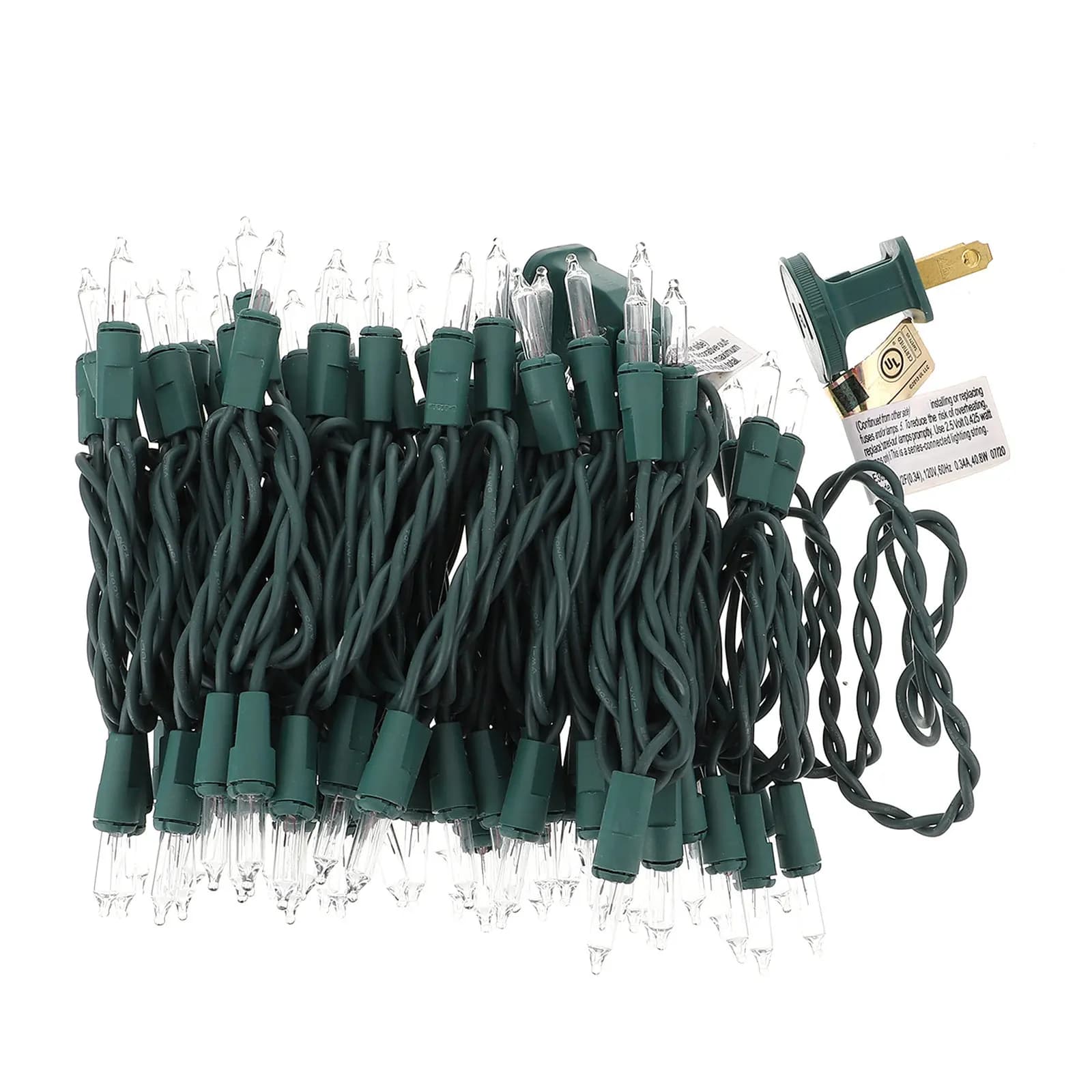Luci Natalizie a Stringa da Esterno 7M 100 LED con Lampadine a Punta, Decorazione Luminosa per Feste, Albero di Natale, Finestre, Pareti, Casa e Festival