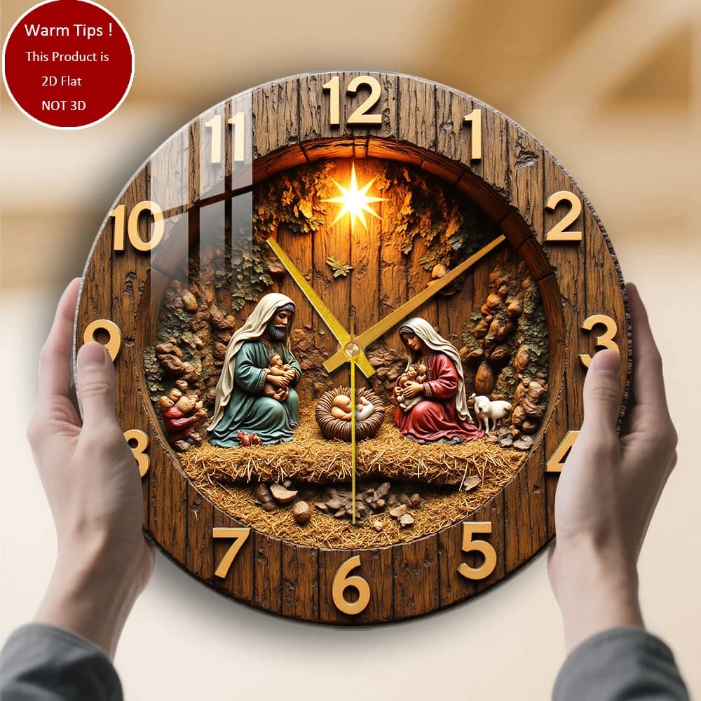 Tempered Glass Wall Clock Star Crib Clock Suitable for Wall Decorations or Table Display everywhere