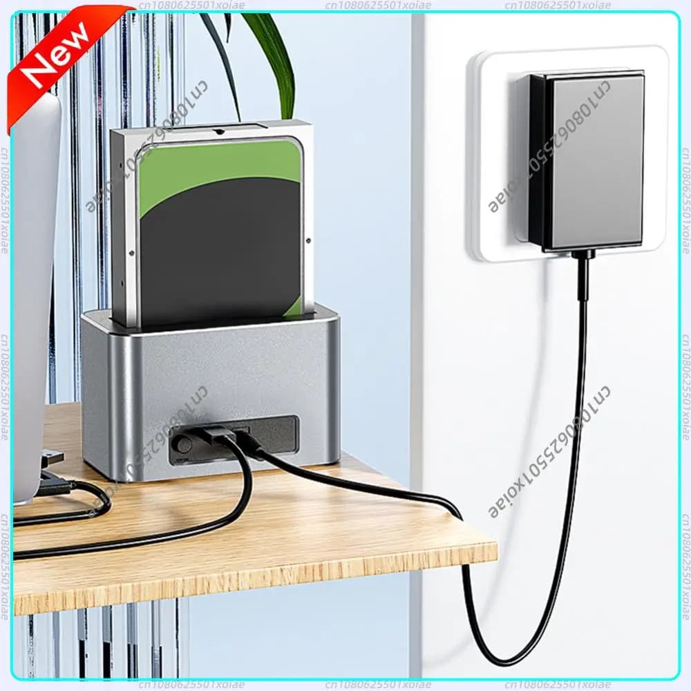 Dock per hard disk SAS a USB 3.0, adattatore con supporto fino a 20TB, lettore convertitore docking station per HDD/SSD SATA/SAS da 2,5 e 3,5 pollici