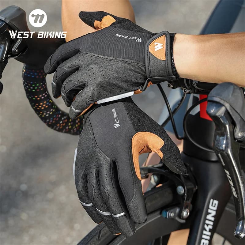 WEST BIKING Cycling Gloves for Spring, Autumn and Summer, Breathable Sports Gloves for MTB, Mountain Bike and Moto with SBR