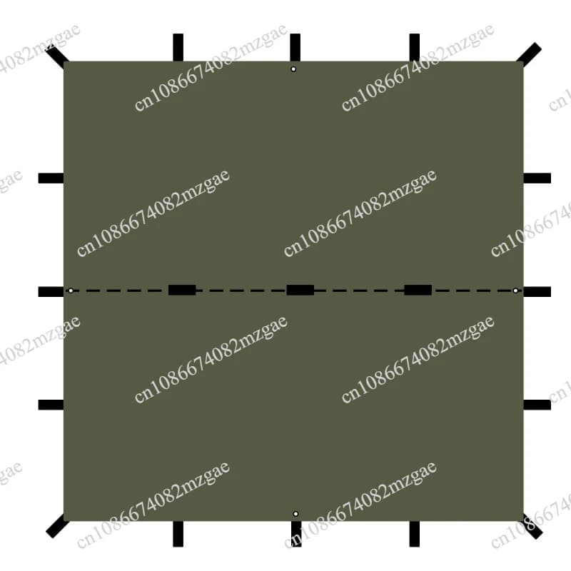 Outdoor Camping Square Car Side Awning Sunshade Rainproof Windproof Black 210D Oxford Sky Curtain Vehicle Side Canopy