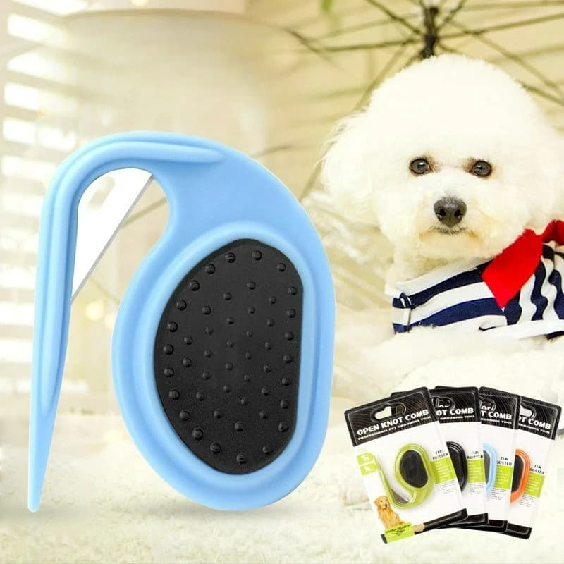 Pettine Scioglinodi per Cani e Gatti, Accessori per la Toelettatura degli Animali Domestici, Spazzola Rimuovi Peli per Cani e Gatti