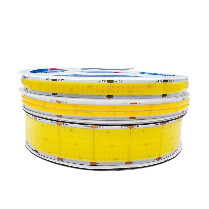 Striscia LED COB 12V 24V Super luminosa 1600led 600led Nastro flessibile Luci lineari RA90 dimmerabili ad alta densità 3000K 4000K 6500K