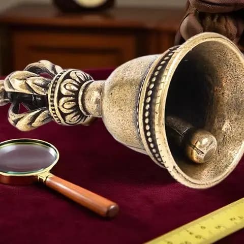 1PC Tibetan Bronze Bell Handicraft Die-Casting Drop Wind Bell Creative Brass Bell for Home Decor