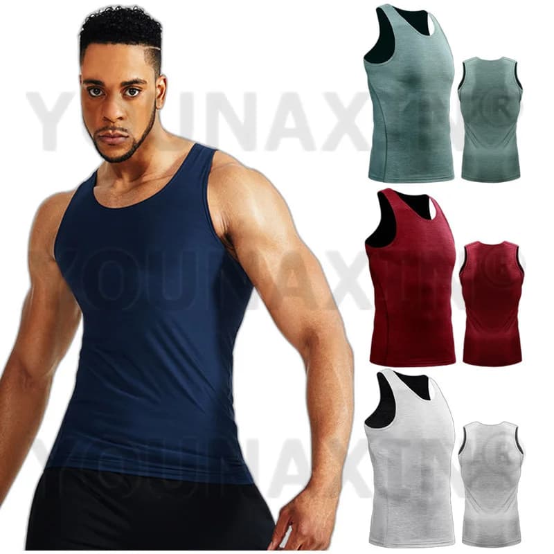 Canotta Sportiva da Uomo Senza Maniche, Aderente, per Yoga, Basket, Palestra, Fitness, Asciugatura Rapida, Taglie M L XL 2XL 3XL 4XL