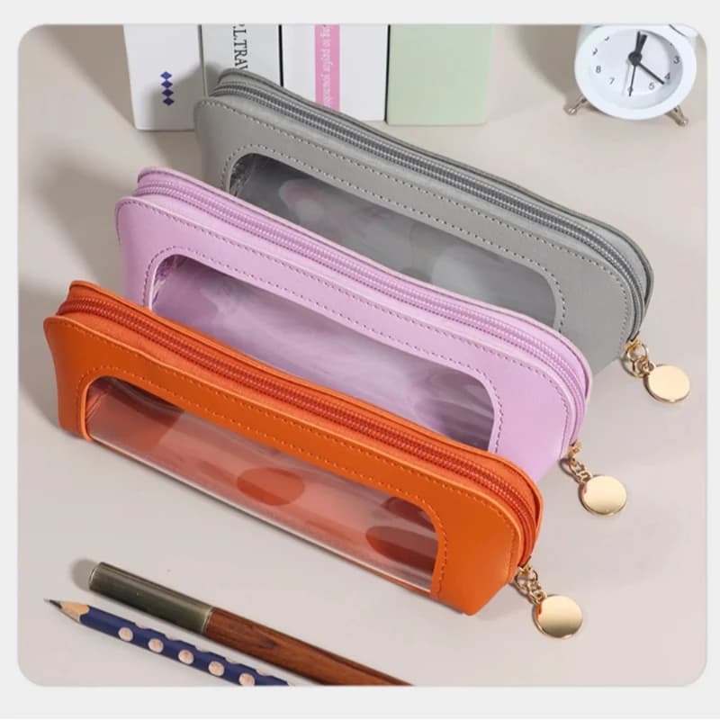 PU Wallet Cosmetic Bag, Makeup Brush Organizer, Small Beauty Case, Women Toiletry Bag