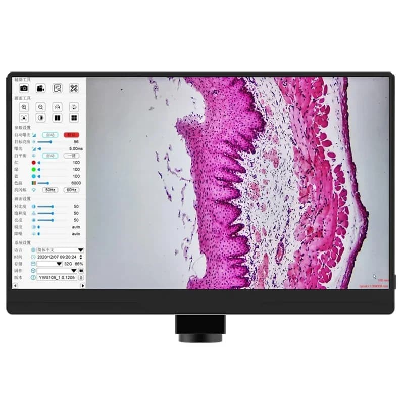 8.3MP 1080P 13.3 pollici FHD OLED Display integrato Microscopio industriale Fotocamera Mouse USB HDMI LAN USB3.0 per l'osservazione cellulare