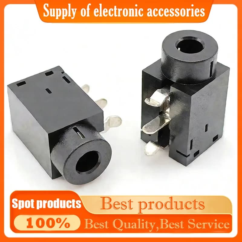 Presa per cuffie da 3,5 mm PJ-316C, supporto a treppiede in polimero, presa audio-video da 3,5 mm, jack per cuffie