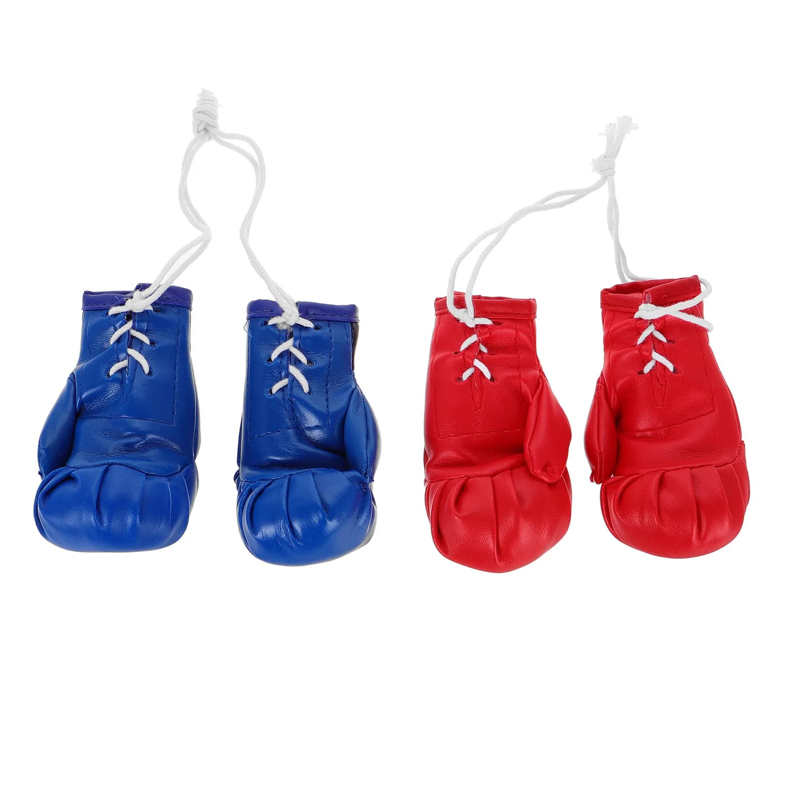 Set di 4 Mini Guantoni da Boxe 10Cm, Ciondolo Portachiavi, Ornamento per Specchietto Auto, Decorazione per Ufficio, Palestra, Festa, Souvenir