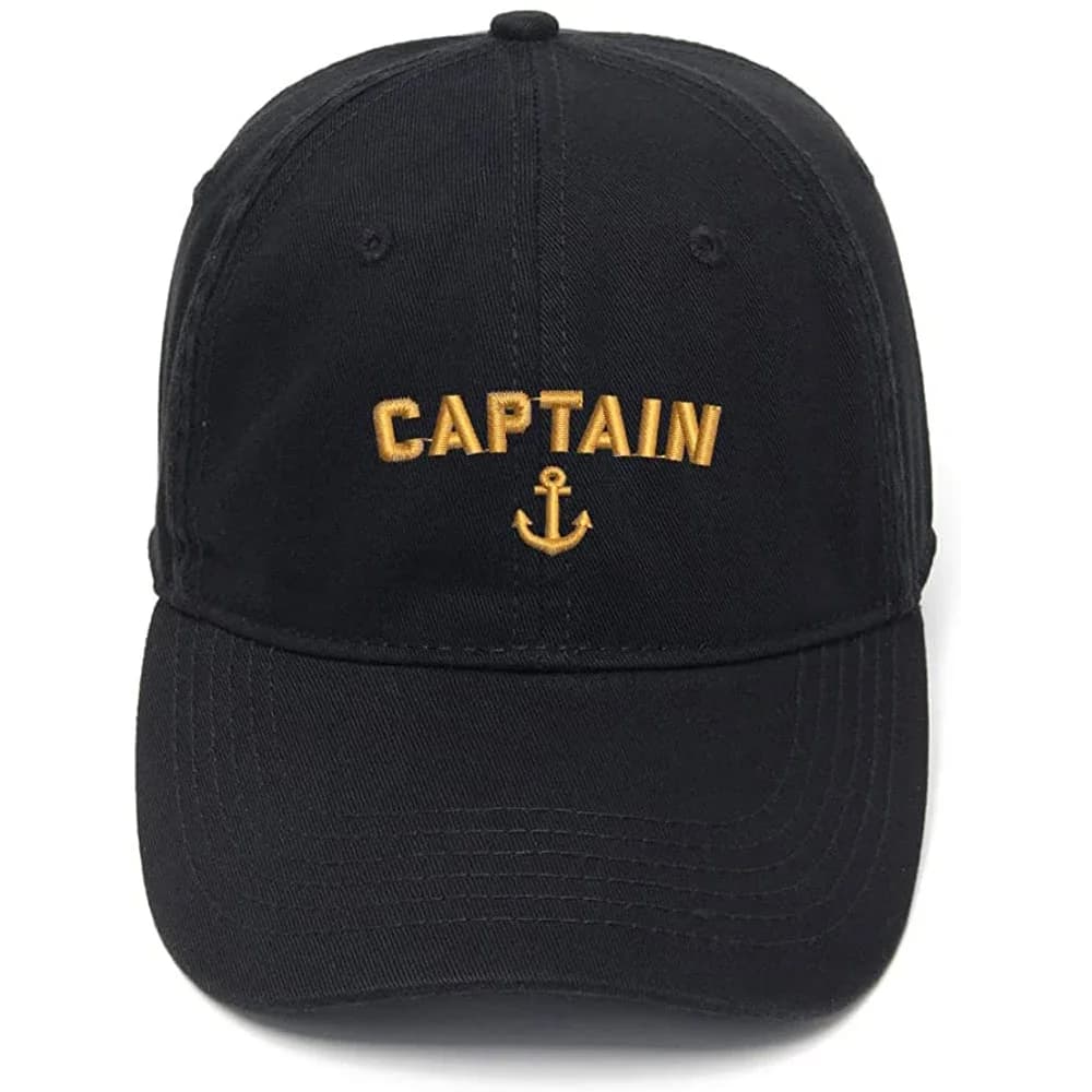 Lyprerazy Berretto da baseball da uomo Capitano Anchor Boat Cappello da ricamo Berretto da baseball casual ricamato in cotone