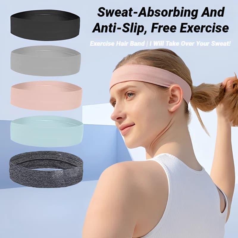 Fascia elastica per il sudore Fascia sportiva per basket Donna Uomo Palestra Fitness Fascia per capelli per il sudore Pallavolo Tennis Corsa Yoga Antiscivolo