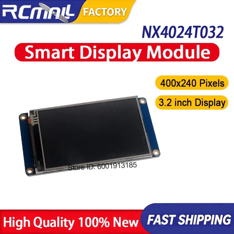 NX4024T032 UART HMI Smart LCD Display Module 3.2 Inch Resistive Touch Screen Compatible with Arduino Raspberry Pi Home Office