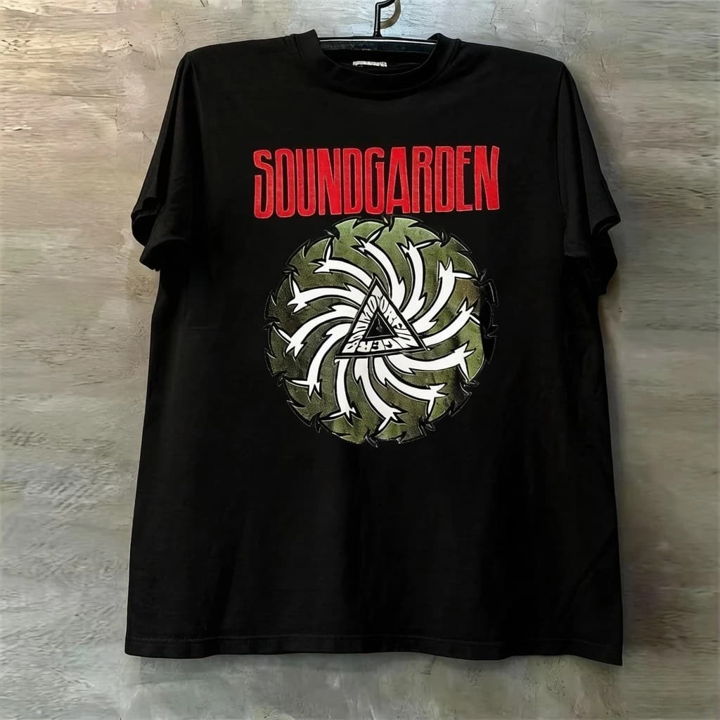 T-shirt Soundgarden Band High Street FOG Hip-hop Rock Retro in cotone stampato a maniche corte per uomo e donna
