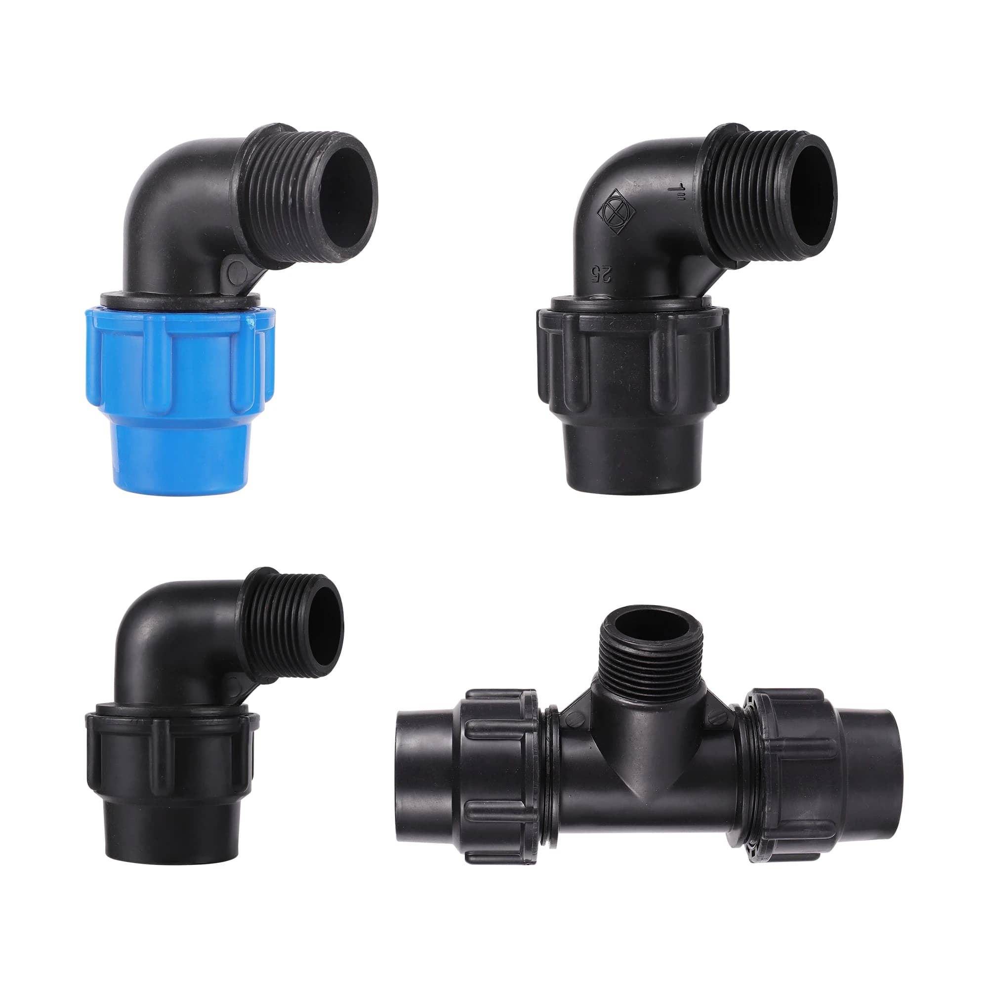 Plastic 25/32mm to 1" PE pipe fitting for PVC pipe fitting for garden straight water pipe