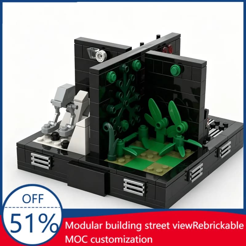 Set di Costruzioni Modulari MOC Serie Star da 308 Pezzi, Diorama a Quattro Lati, Puzzle Tecnologico Educativo per Bambini, Regalo di Compleanno