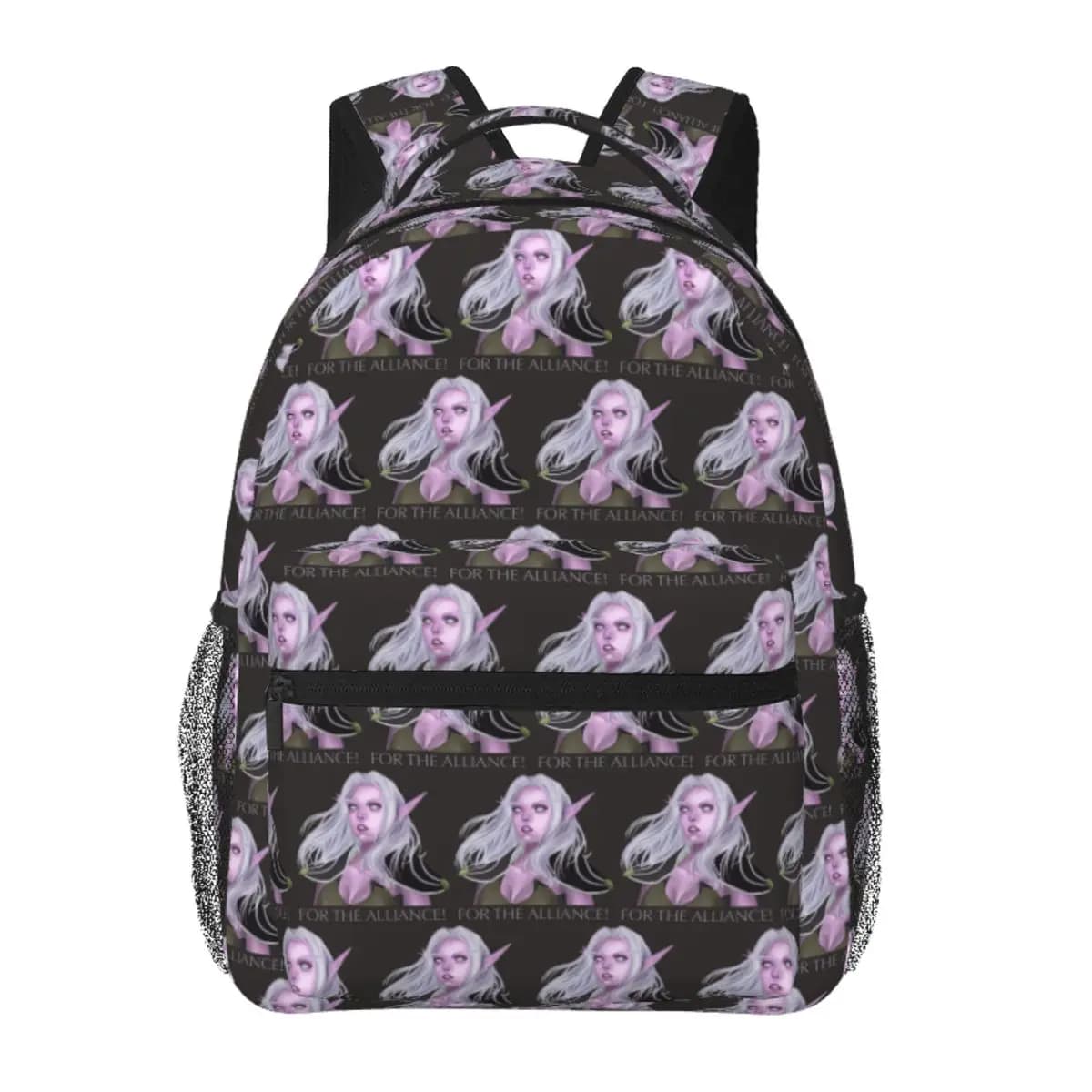 WoW Night Elf Backpack Student BookBag Kids School Bag Laptop Shoulder Bags for Boys Girls