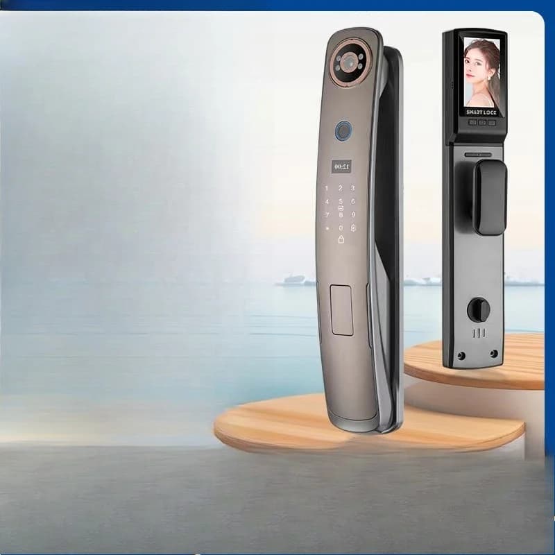 Blocco delle impronte digitali con riconoscimento facciale Ingresso domestico completamente automatico Porta antifurto per uso domestico Password elettronica intelligente Oculare visivo per gatti