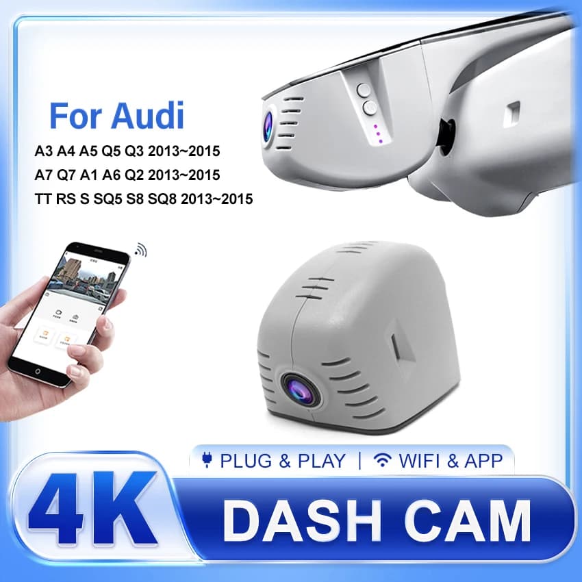 4K Plug and play Car DVR Video Recorder Dash Cam Camera UHD 2160P For Audi A3 A4 A5 Q5 Q3 A6 A7 Q7 A1 Q2 TT RS SQ5 S8 SQ8
