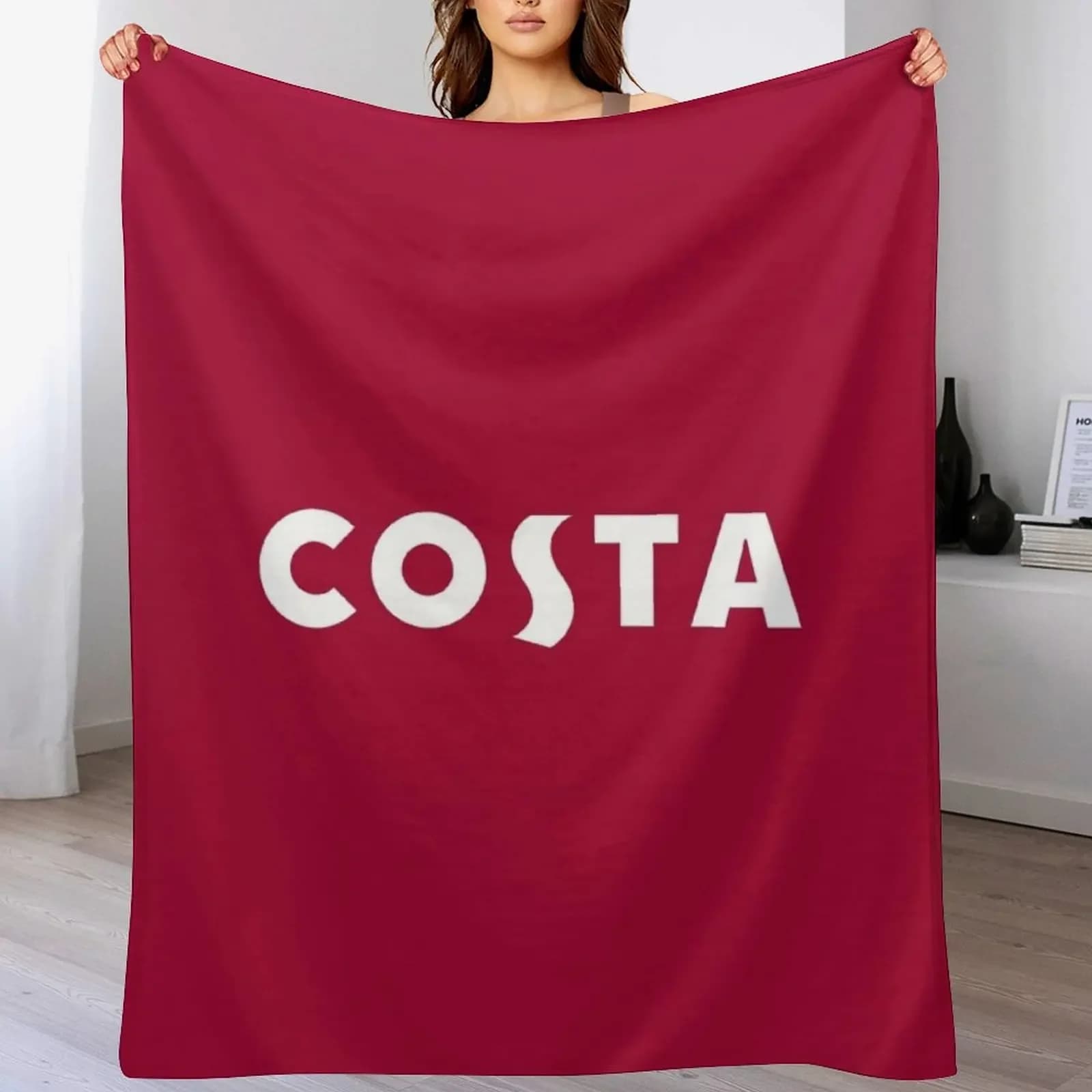 New Costa Coffee Chain Logo design Shooting cover Luxury blanket thickened for hair comforter for sleeping bag