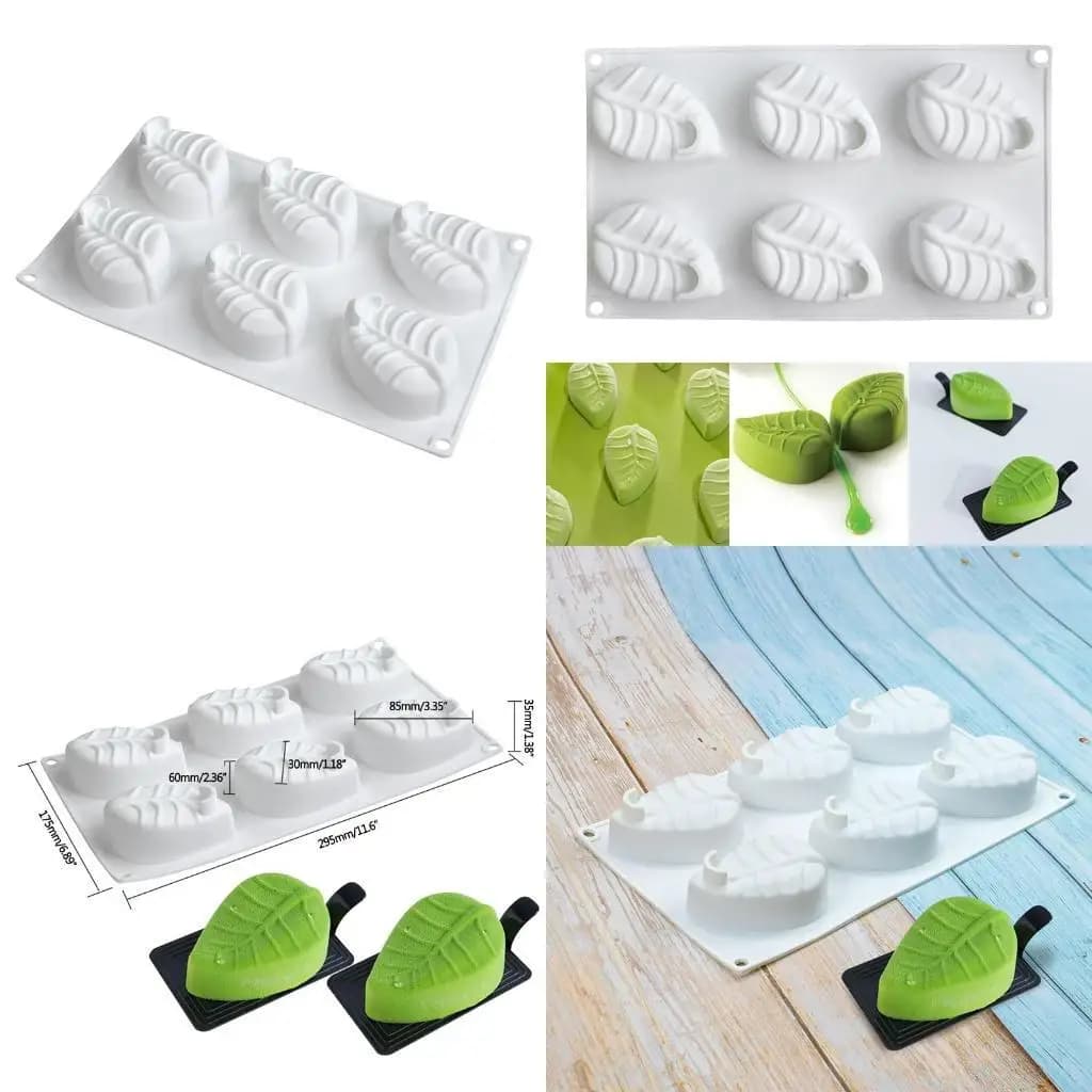 Saponetta 3D fatta a mano, mestiere, cucina, cottura, sapone, muffa, foglia squisita, durevole