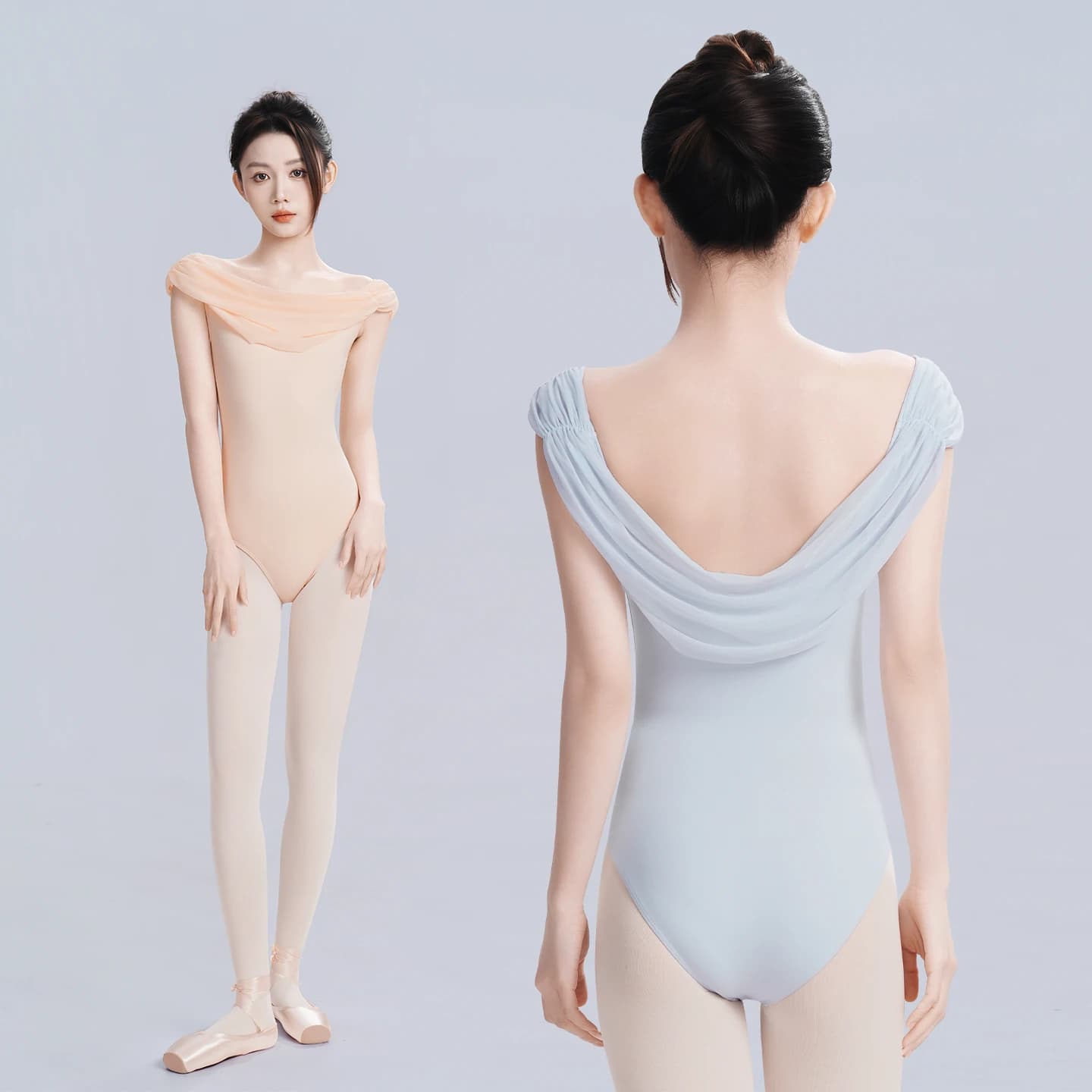 Nuovi Body da Balletto per Donna, Leotard con Fronte Svasato per Adulti, Body da Ginnastica e Danza a Maniche Corte, Costume da Bagno