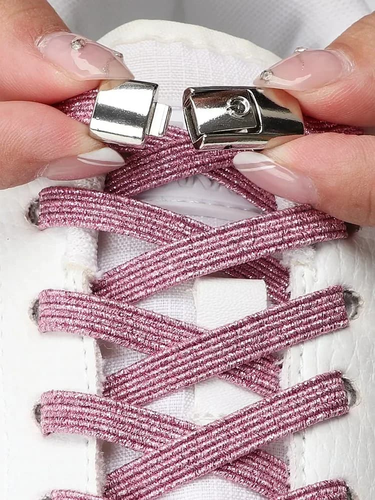 Lacci per scarpe elastici Rainbow Press Lock da 8 mm di larghezza, senza nodo, per bambini e adulti, adatti per sneaker e accessori per scarpe
