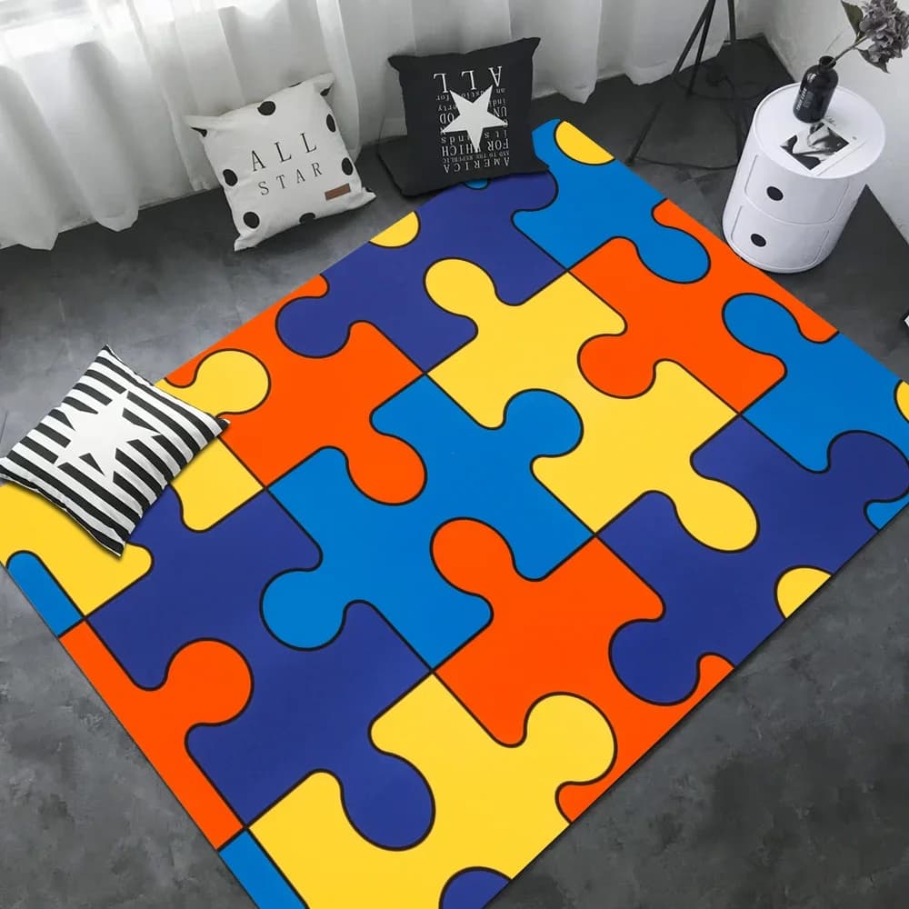 Puzzle Room Mats Nordic Style Home Doormat Bathroom-Toilet Mats Bedroom Hotel Decor Mat