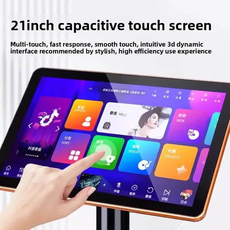 Jukebox Karaoke Familiare con Schermo Touch, Macchina All-in-One per Karaoke Domestico, Set Jukebox