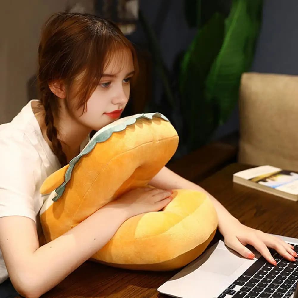 Office Desk Pillow Toast Nap Pillow Toast Shape Nap Pillow Plush Stuffed Cute Napping Toy Lightweight Memory Foam for Office
