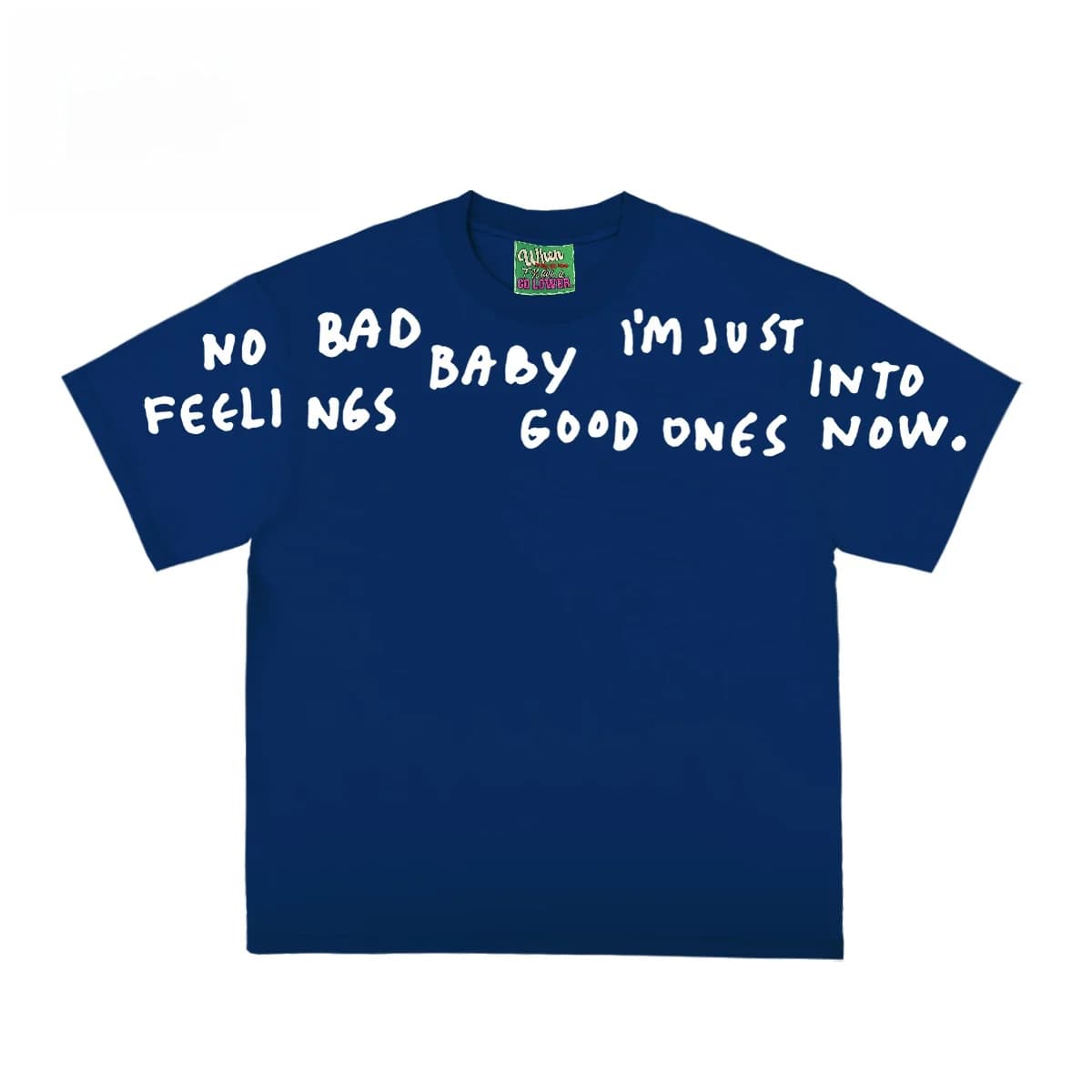 Creative Patchwork Oversize Short Sleeve T-Shirt American Ins Style Ameika Jie Youthful Summer Cotton Casual round Neck