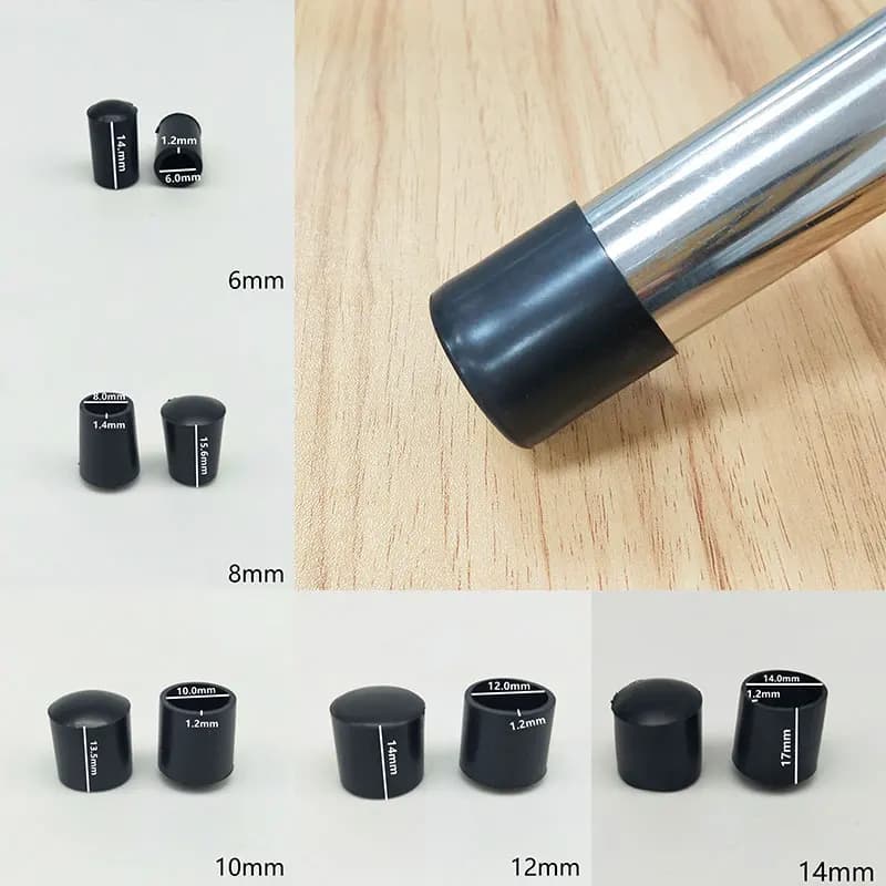 10 pezzi tappi per gambe per sedie rotonde piedini per mobili in gomma siliconica coperture antiscivolo protezioni per pavimenti cuscinetti antiscivolo copertura inferiore del tavolo